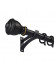 QYR83 1-1/8" White Black Aluminum Alloy Thick Single Double Curtain rod sets(Color: Black)