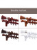 QYR84 1-1/8" Diameter Cone Wood Finial Aluminum Alloy Wood Grain Single Double Curtain rod sets