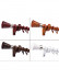 QYR84 1-1/8" Diameter Cone Wood Finial Aluminum Alloy Wood Grain Single Double Curtain rod sets