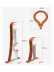QYR85 1-1/8" Diameter Wood Grain Super Thick Aluminum Alloy Single Double Curtain rod sets