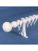 QYR85 1-1/8" Diameter Wood Grain Super Thick Aluminum Alloy Single Double Curtain rod sets(Color: White oak)