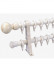 QYR85 1-1/8" Diameter Wood Grain Super Thick Aluminum Alloy Single Double Curtain rod sets
