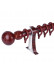 QYR85 1-1/8" Diameter Wood Grain Super Thick Aluminum Alloy Single Double Curtain rod sets(Color: Red wood)