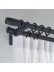 QYR86 1-1/8" New Arrival Luxury White Black Red Aluminum Alloy Matte Curtain rod sets