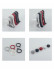 QYR86 1-1/8" New Arrival Luxury White Black Red Aluminum Alloy Matte Curtain rod sets
