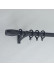 QYR86 1-1/8" New Arrival Luxury White Black Red Aluminum Alloy Matte Curtain rod sets(Color: Black)