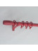 QYR86 1-1/8" New Arrival Luxury White Black Red Aluminum Alloy Matte Curtain rod sets(Color: Red)