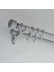QYR87 1-1/8" Luxury White Grey Coffee Aluminum Alloy Matte Curtain rod sets