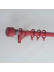 QYR87 1-1/8" Luxury White Grey Coffee Aluminum Alloy Matte Curtain rod sets(Color: Red)