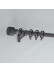 QYR87 1-1/8" Luxury White Grey Coffee Aluminum Alloy Matte Curtain rod sets(Color: Coffee)