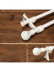 QYR88 1-1/8" Diameter Carved Finial Wood Aluminum Alloy Single Double Curtain rod sets