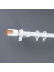 QYR89 1-1/8" New Arrival Luxury White Grey Gold Aluminum Alloy Curtain rod sets(Color: White)