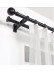 QYR92 1-1/8" New Style Crystal Ball Finial Aluminum Alloy Single Double Curtain rod sets