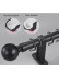QYR92 1-1/8" New Style Crystal Ball Finial Aluminum Alloy Single Double Curtain rod sets