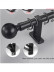 QYR92 1-1/8" New Style Crystal Ball Finial Aluminum Alloy Single Double Curtain rod sets