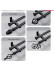 QYR92 1-1/8" New Style Crystal Ball Finial Aluminum Alloy Single Double Curtain rod sets(Color: Black)