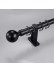 QYR92 1-1/8" New Style Crystal Ball Finial Aluminum Alloy Single Double Curtain rod sets