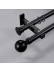 QYR92 1-1/8" New Style Crystal Ball Finial Aluminum Alloy Single Double Curtain rod sets