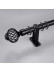 QYR92 1-1/8" New Style Crystal Ball Finial Aluminum Alloy Single Double Curtain rod sets