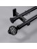 QYR92 1-1/8" New Style Crystal Ball Finial Aluminum Alloy Single Double Curtain rod sets