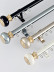 QYR98 On Sales Ivory Black Blue Gold Aluminum alloy Curtain Track Set With Ball Finials