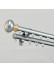 QYR98 On Sales Ivory Black Blue Gold Aluminum alloy Curtain Track Set With Ball Finials