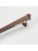 QYRF02 Wood Grain Single Double Curtain Tracks Ceiling/Wall Mount (Color: Black walnut)