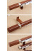 QYRF03 Wood Grain Single Double Curtain Tracks Ceiling/Wall Mount(Color: Teak)