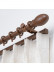 QYRF06 With Egg Fashion Wood Grain Outer Rod With Inner Track Set Ceiling/Wall Mount