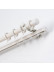 QYRF16 Fashion Wood Grain Outer Rod With Inner Track Set Ceiling/Wall Mount(Color: White pine)