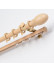 QYRF06 With Egg Fashion Wood Grain Outer Rod With Inner Track Set Ceiling/Wall Mount(Color: Maple)