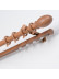 QYRF06 With Egg Fashion Wood Grain Outer Rod With Inner Track Set Ceiling/Wall Mount(Color: Teak)