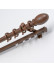 QYRF06 With Egg Fashion Wood Grain Outer Rod With Inner Track Set Ceiling/Wall Mount(Color: Black walnut)