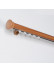 QYRF07 Wood Grain Single Double Curtain Tracks Ceiling/Wall Mount(Color: Teak)
