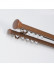 QYRF07 Wood Grain Single Double Curtain Tracks Ceiling/Wall Mount