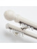 QYRF08 Fashion Wood Grain Outer Rod With Inner Track Set With Wooden Ball Finial