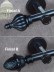 QYRY01 1-1/8" Ball Cone Finial Metal Single Curtain Rod Set Custom Length Curtain Pole in black color