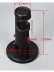 QYRY01 1-1/8" Ball Cone Finial Metal Single Curtain Rod Set Custom Length Curtain Pole in black color