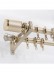 QYRY0322 1-1/8" Column Finial Aluminum alloy Double Curtain rod set(Color: Earthly gold)