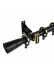 QYRY05 1-1/8" Column Finial Aluminum alloy Curtain rod set(Color: Black)