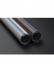 QYRY06 1-1/8" Wood Grain Nano Mute White Oak Wood Thick Curtain Rod Set