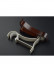 QYRY06 1-1/8" Wood Grain Nano Mute White Oak Wood Thick Curtain Rod Set