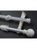 QYRY06 1-1/8" Wood Grain Nano Mute White Oak Wood Thick Curtain Rod Set