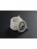 QYRY06 1-1/8" Wood Grain Nano Mute White Oak Wood Thick Curtain Rod Set