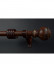 QYRY06 1-1/8" Wood Grain Nano Mute White Oak Wood Thick Curtain Rod Set