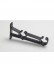 QYRY07 1-1/8" Black Metal Curtain Rod Set With Metal Rollers