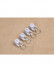 QYR11 Keira White Crack Champagne Aluminum Alloy Curtain Rod Set With Rollers and Rings
