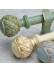 QYRY08 1-1/8"  Aluminum Alloy Thick White Blue Green Curtain Rod Sets