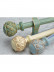 QYRY08 1-1/8"  Aluminum Alloy Thick White Blue Green Curtain Rod Sets