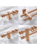 QYT01 1-1/8" Ash Wood Single Double Curtain Rod Sets 